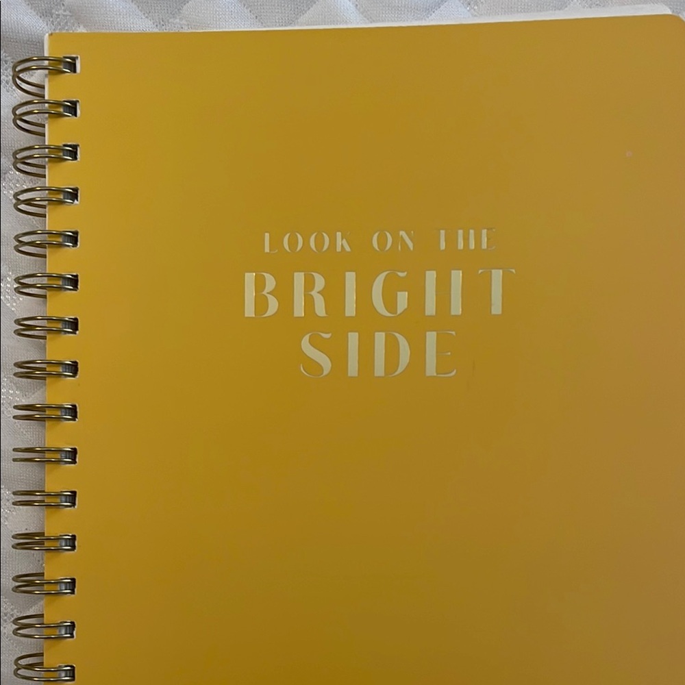 Yellow Spiral Notebook - Look on the Bright Side